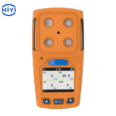 HiYi Wireless H2S O2 EX CO Detektor Gas / Penyimpanan Besar 4 In 1 Detektor Gas